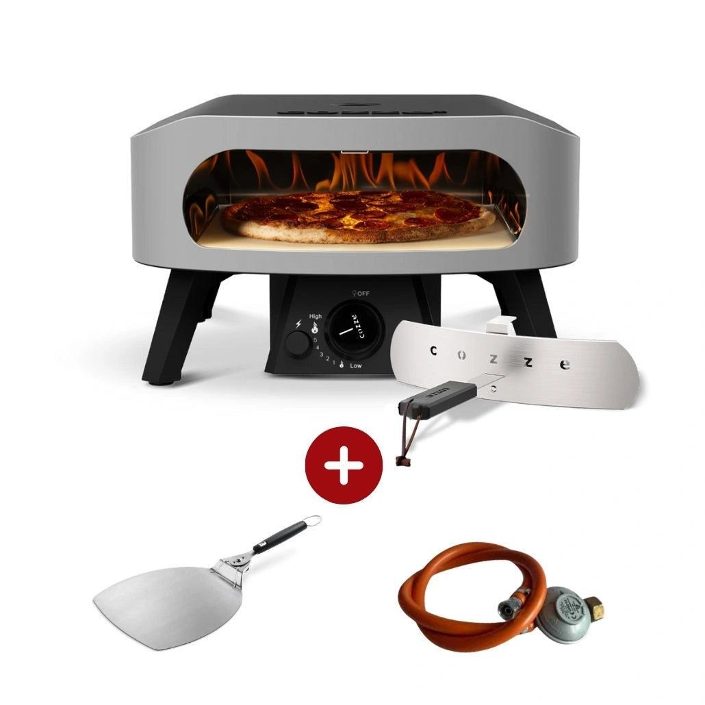 Starter pack gaz 34cm Cozze Classic cu piatra pizza + regulator gaz