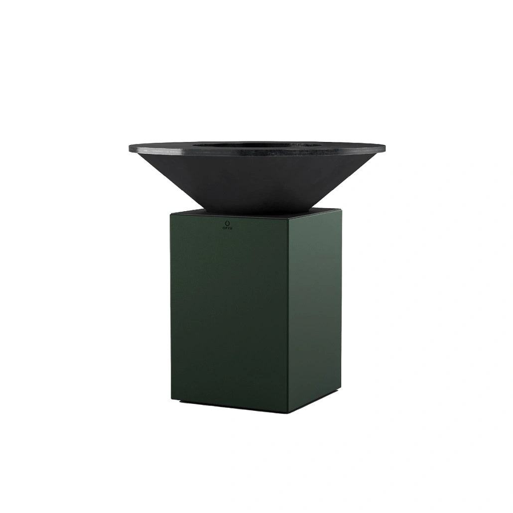 Gratar OFYR 100 Chrome Green cu vatra de gatit pe lemne - Editie aniversara