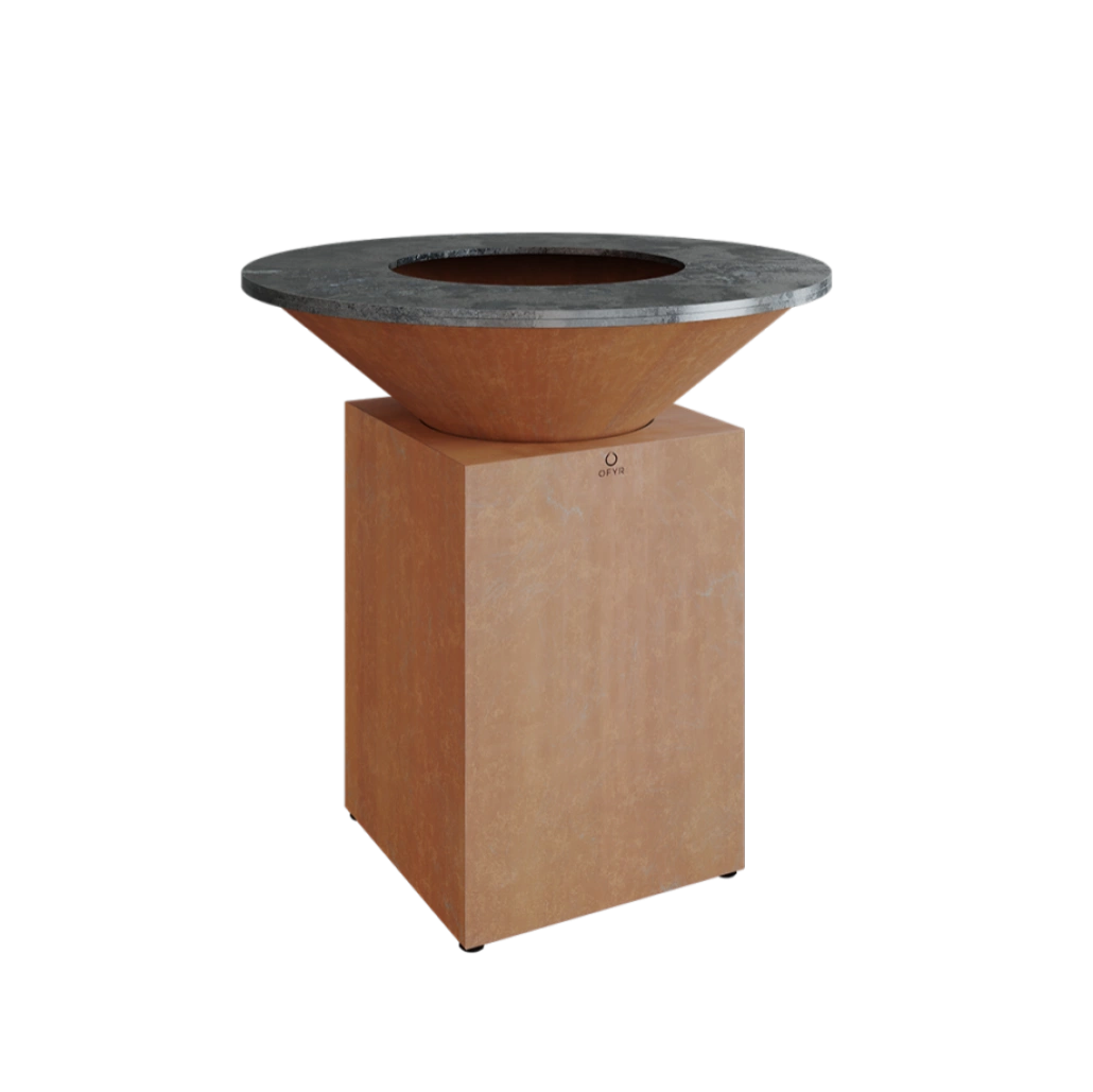Gratar OFYR Corten 100 cu vatra de gatit pe lemne