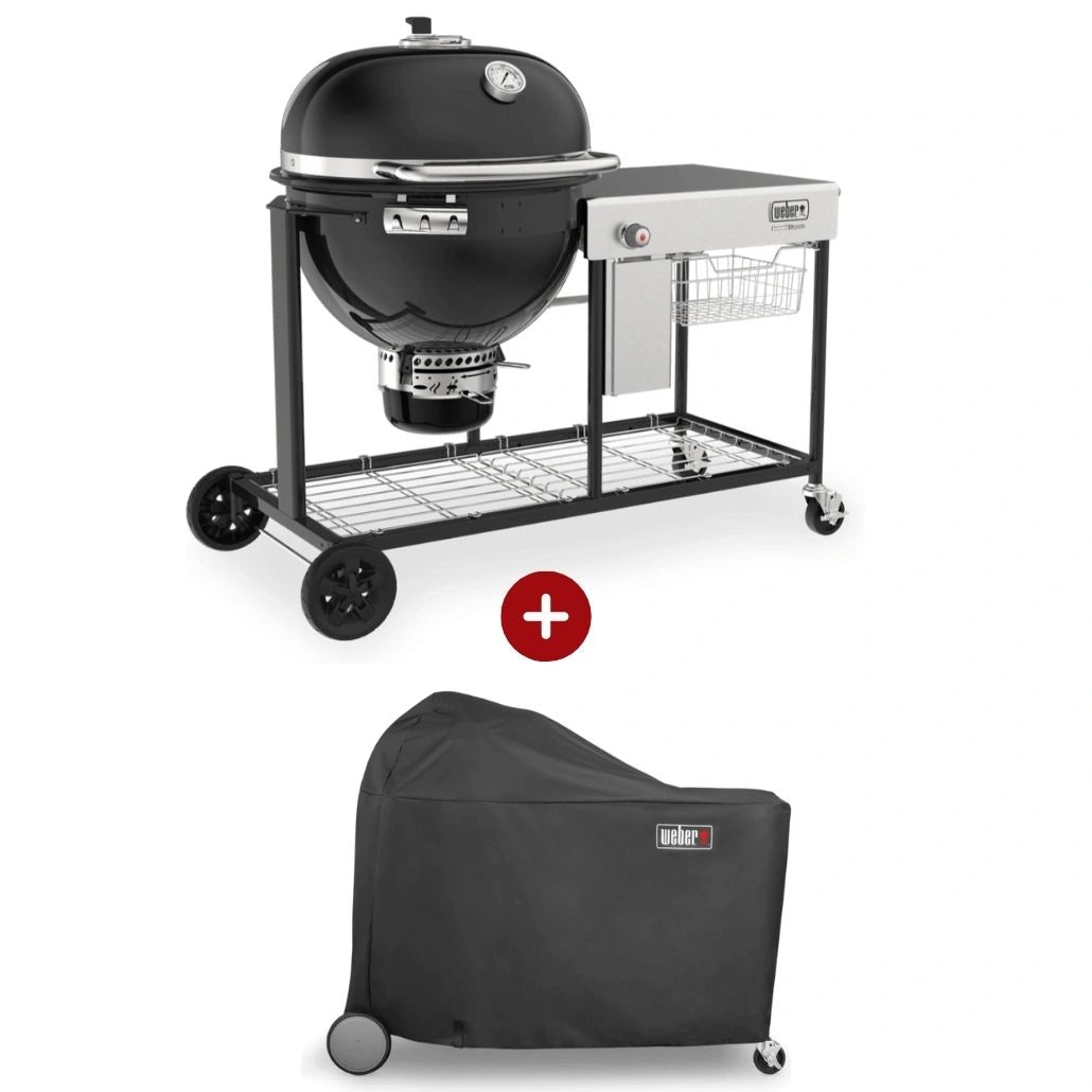 Gratar pe carbuni Summit Kamado S6 Negru + husa de protectie