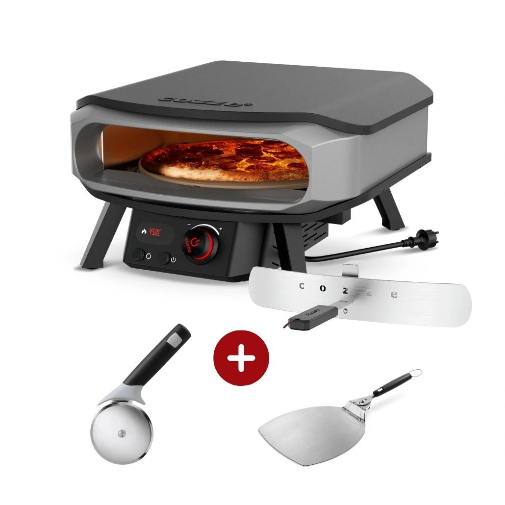 Starter pack electric Cozze PREMIUM 42.5 cm - usita si piatra de pizza, termometru digital - inclusiv scut termic