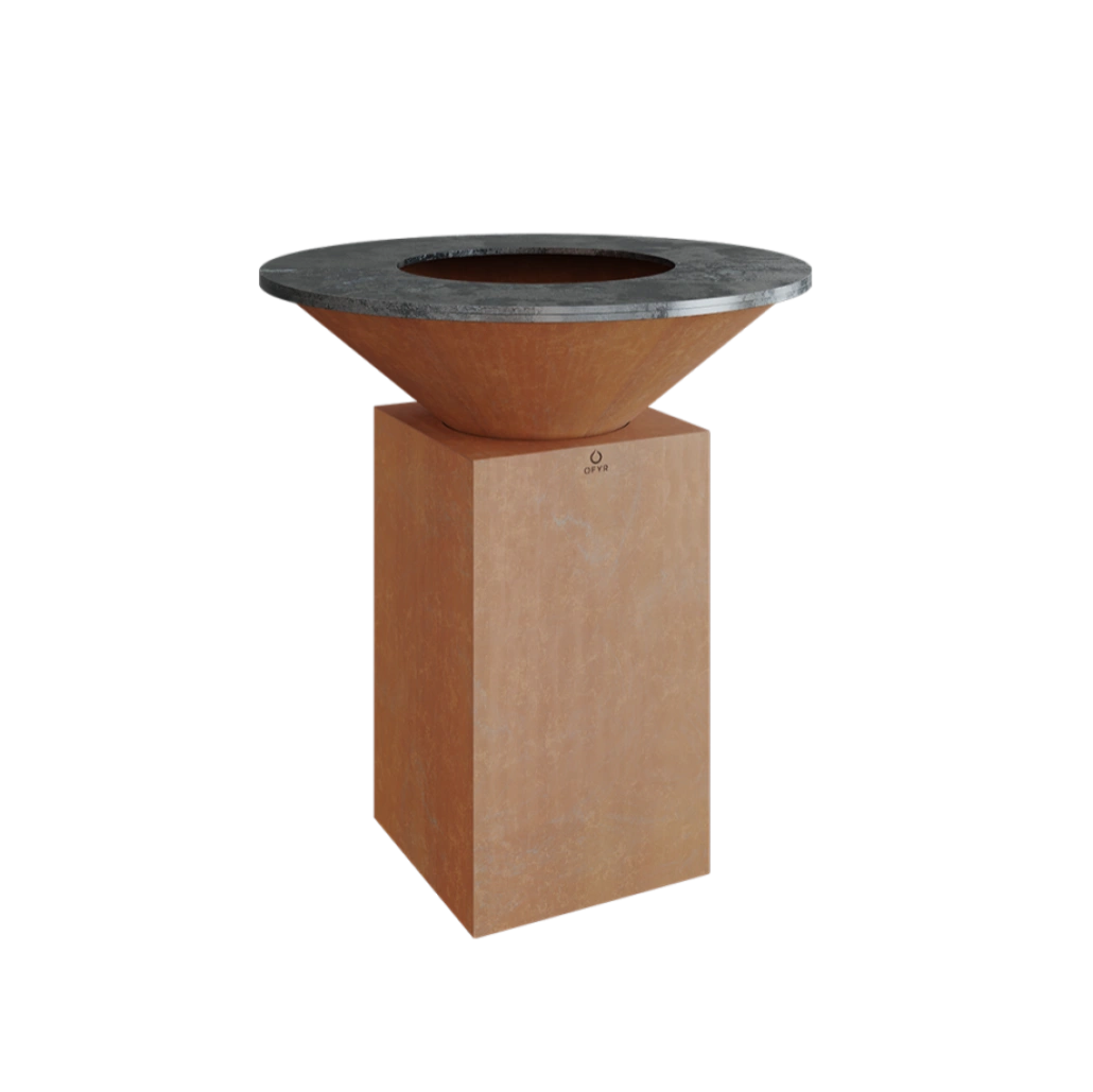 Gratar OFYR Corten 85 cu vatra de gatit pe lemne