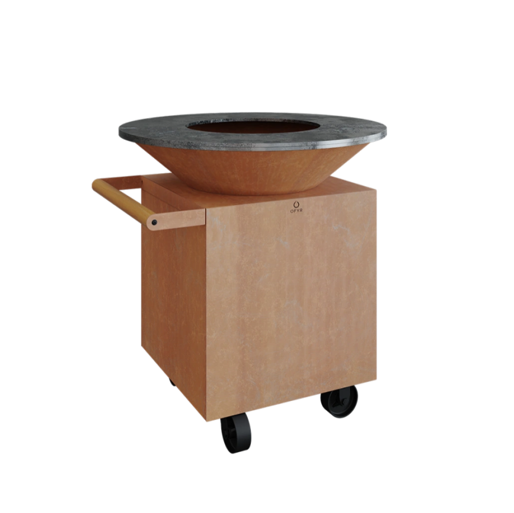 Gratar OFYR Corten 100 PRO cu vatra de gatit pe lemne