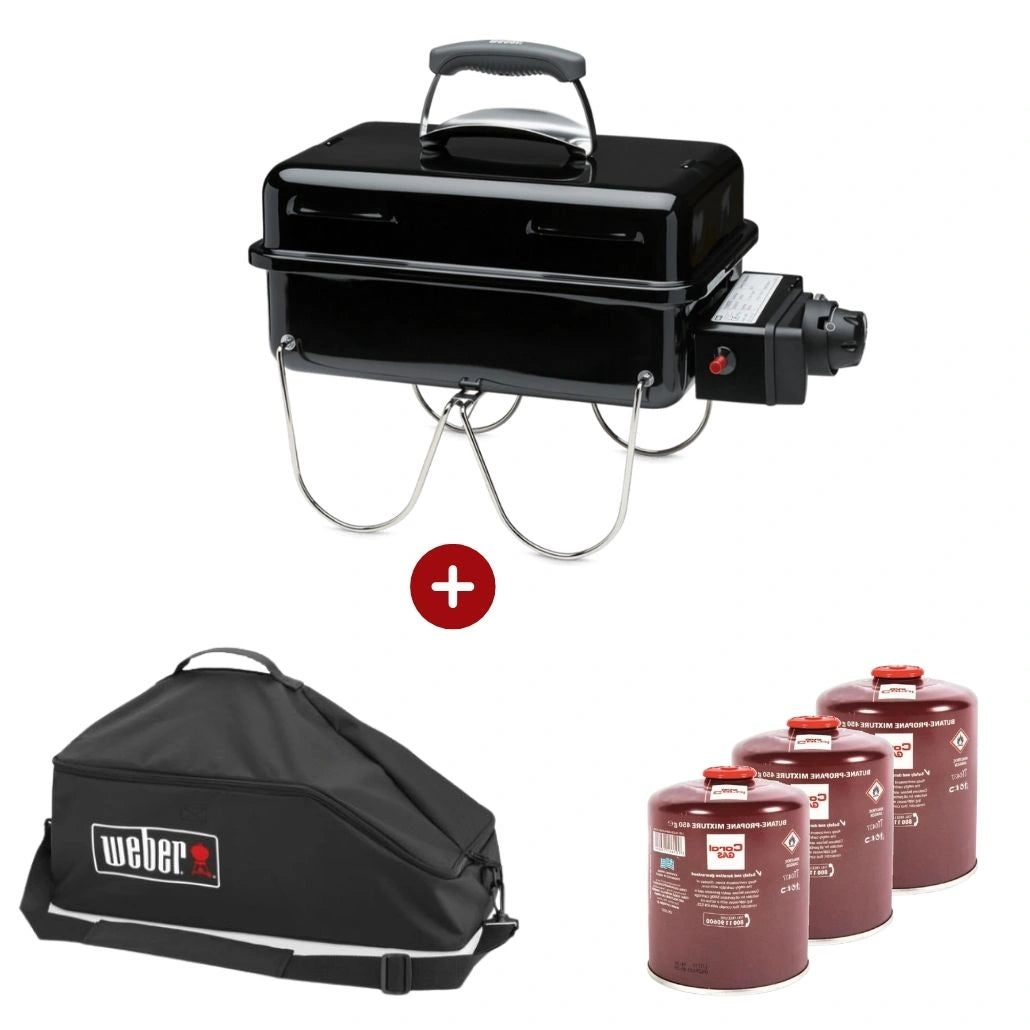 Pro Pack Weber - Gratar pe gaz Go-Anywhere - Negru portabil
