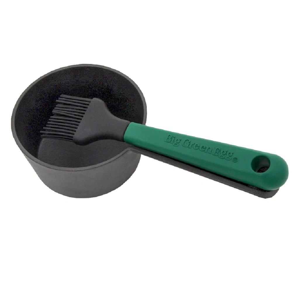 Set Vas din fonta pentru sosuri + pensula silicon