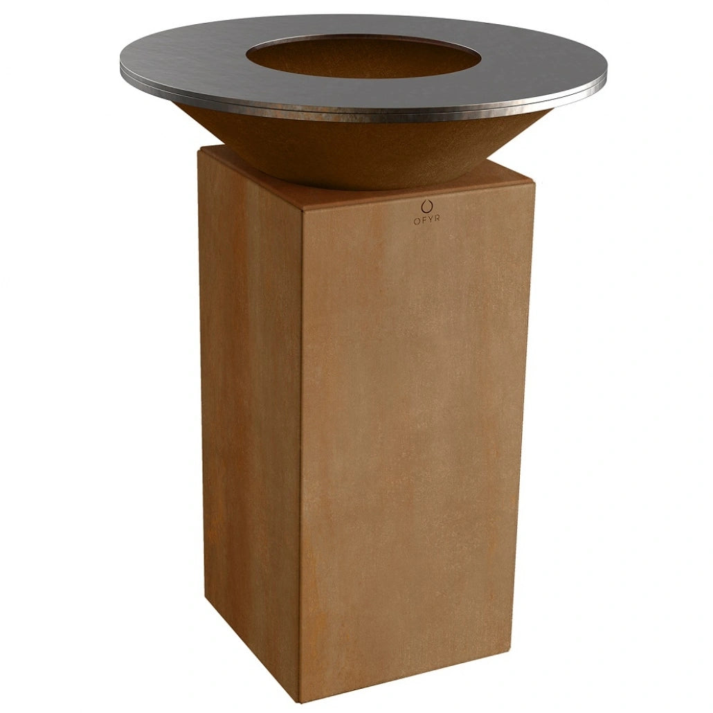 Grătar OFYR Corten 75 cu vatră pe lemne