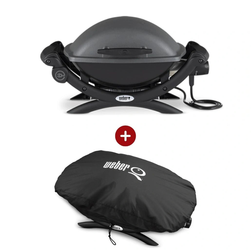 Set Gratar electric Weber Q1400 - Antracit + husa