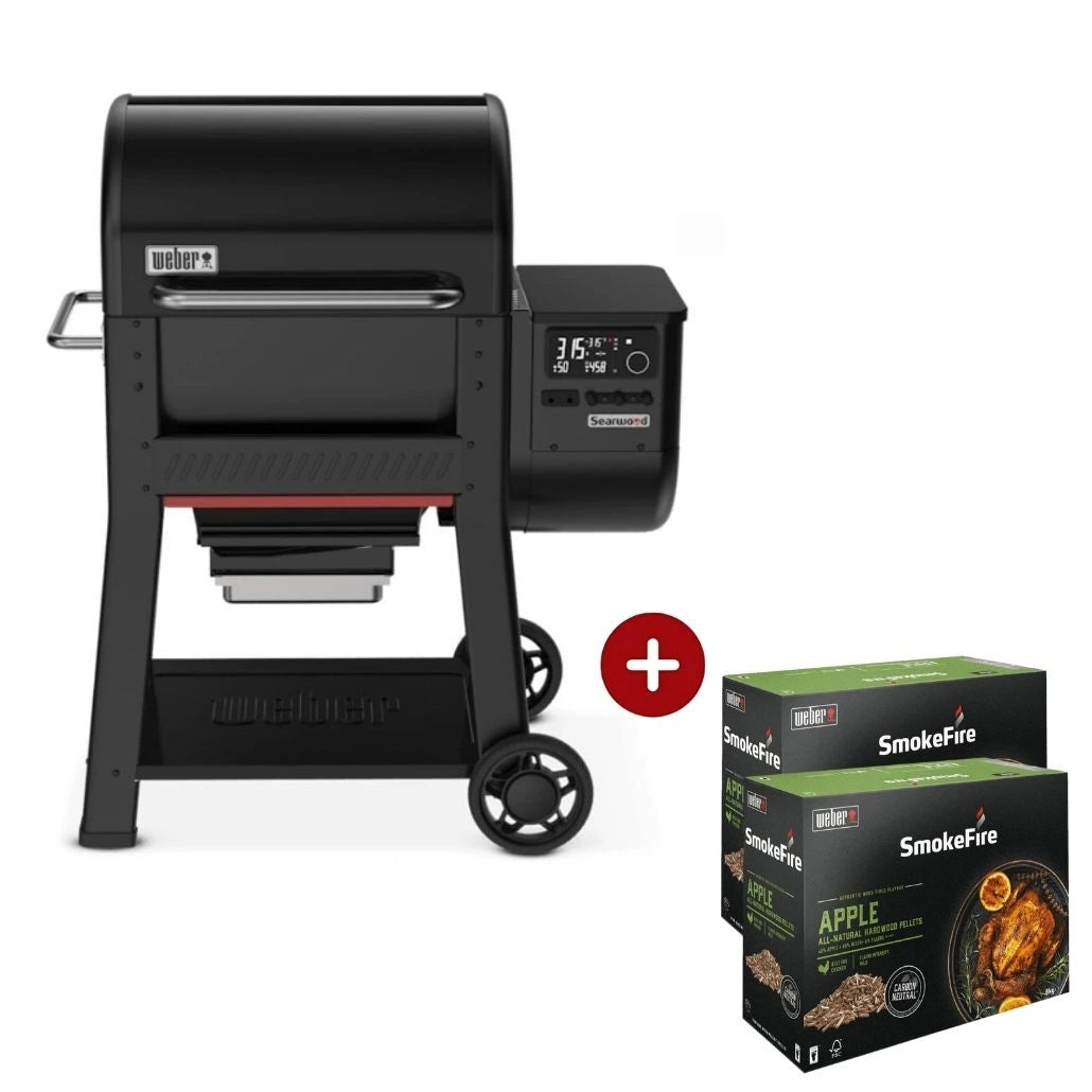 Gratar pe peleti Searwood 600 + Peleti din mar pentru afumare