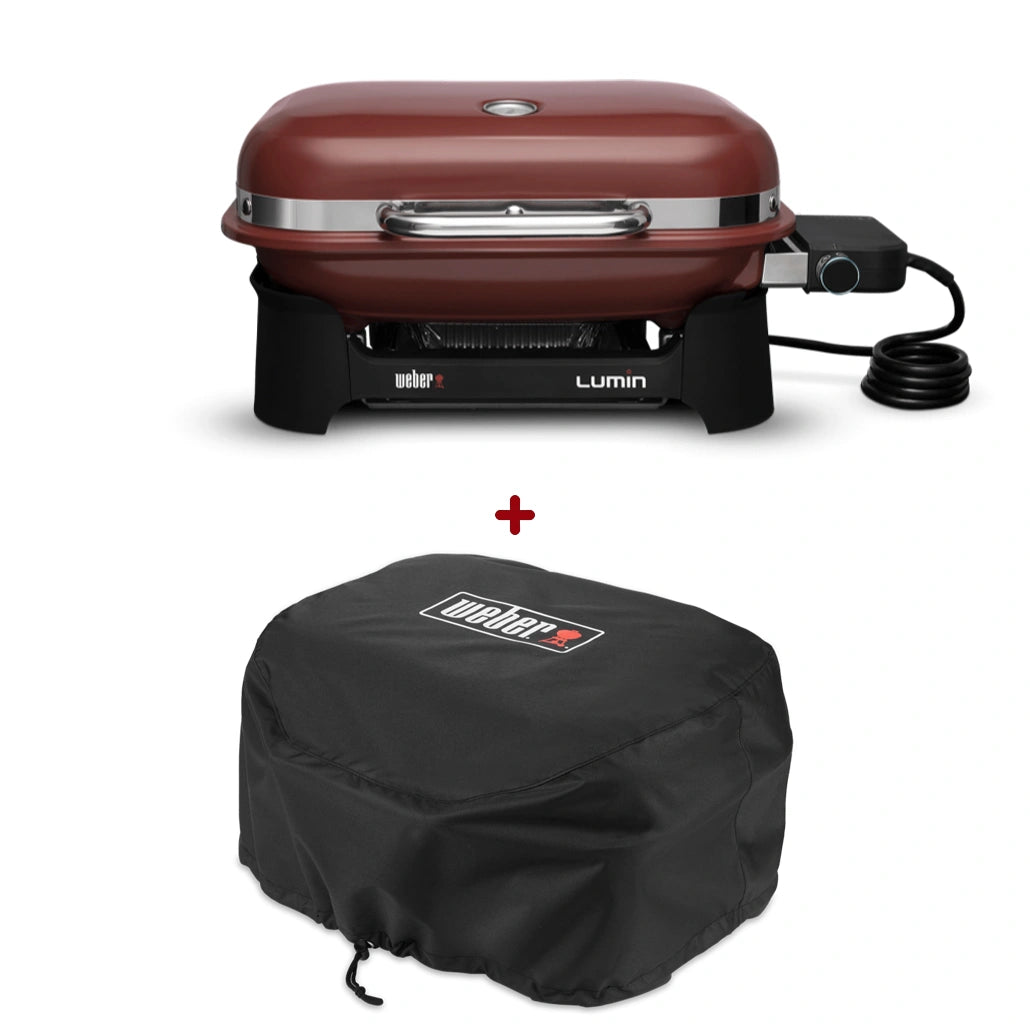 Set Gratar electric Lumin Compact - Rosu + husa