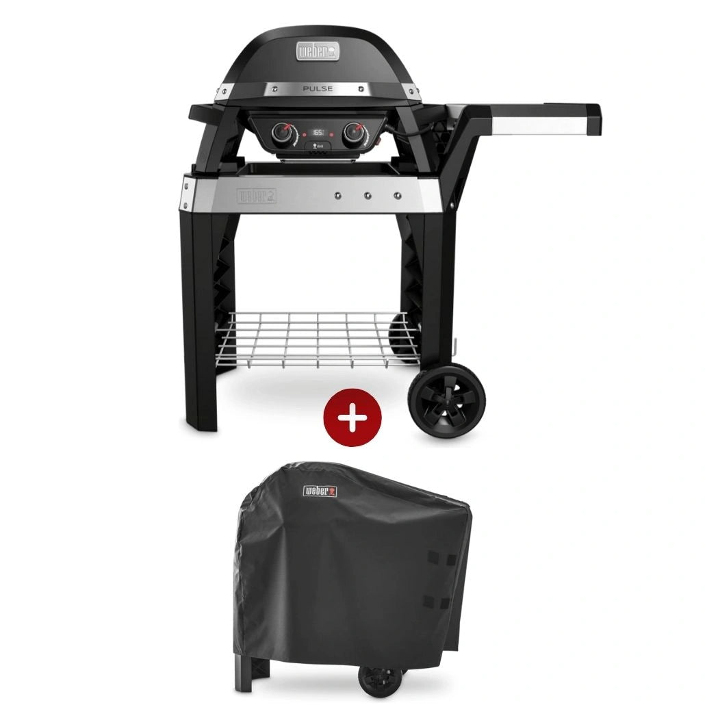 Pro Pack Weber - Gratar electric Weber Pulse 2000 cu suport + husa