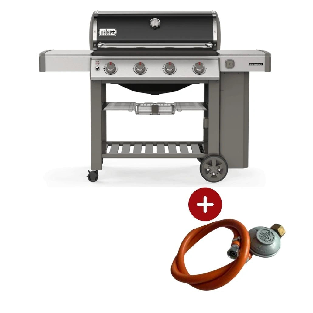 Gratar pe gaz Genesis II E-410 Negru + Regulator