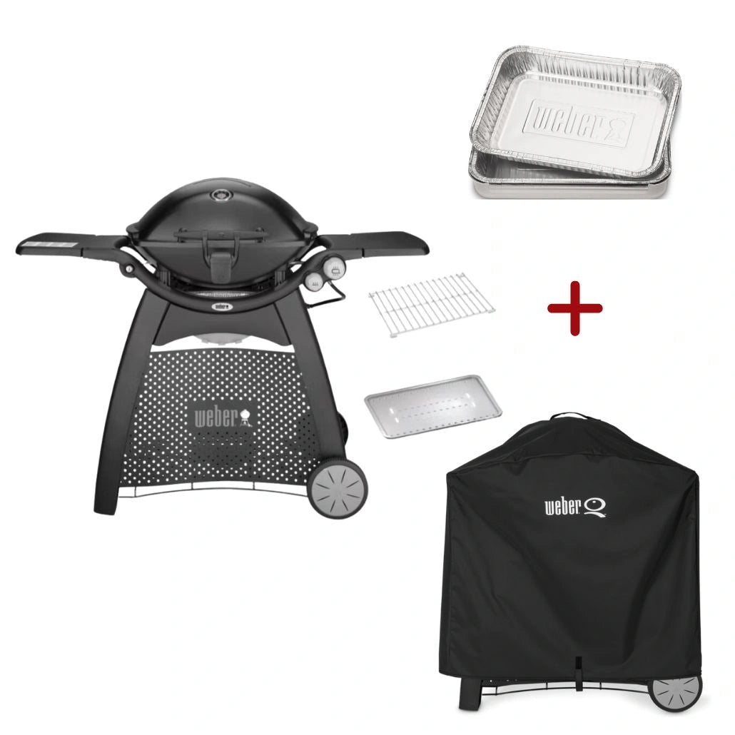 Pro Pack Weber - Gratar pe gaz Q3200 + Grilaj gatire indirecta + deflector