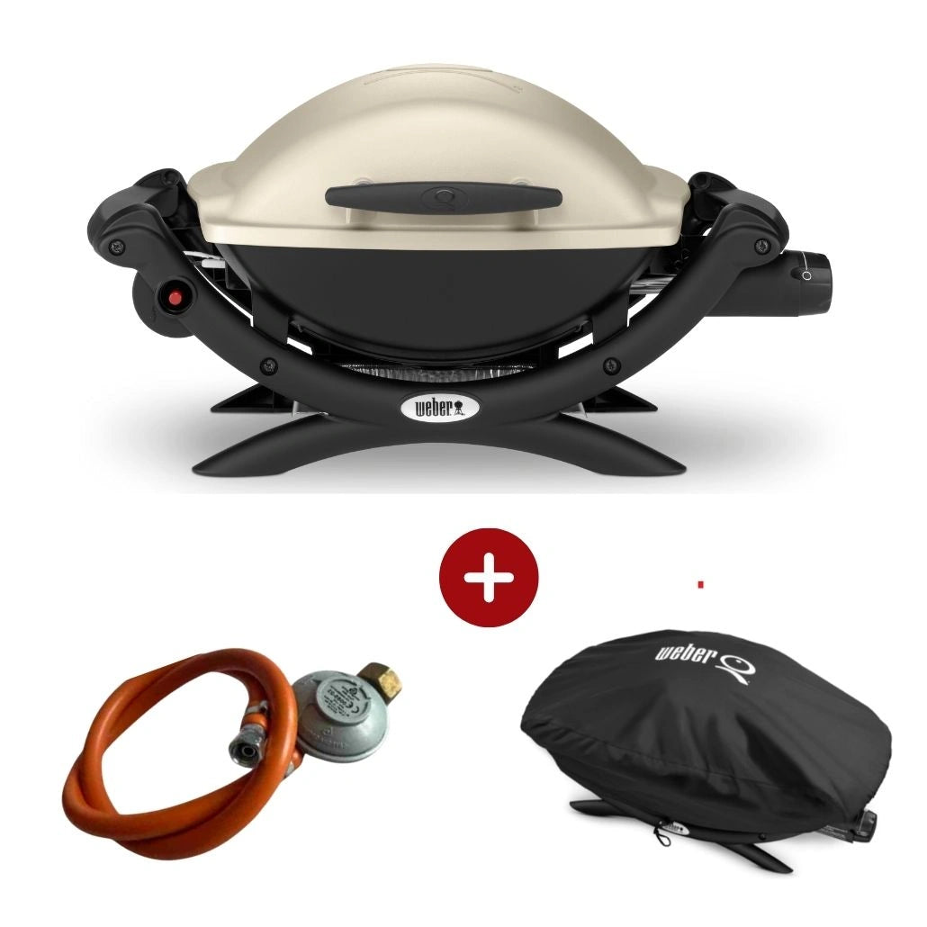 Set Gratar pe gaz Weber Q1000 - Gri + husa